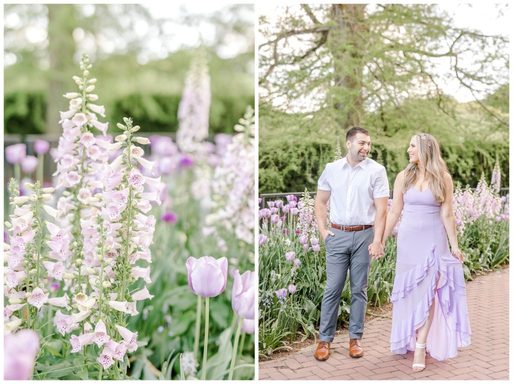 "Couple walking in Kennett Square Engagement Session"