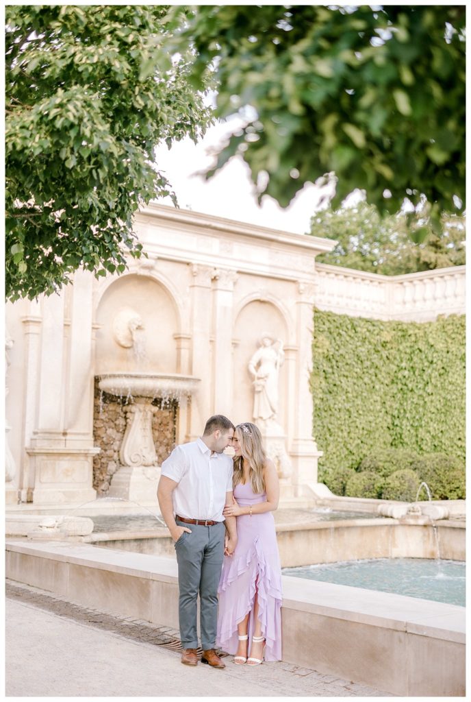 "Longwood Fountain Engagement Photo"